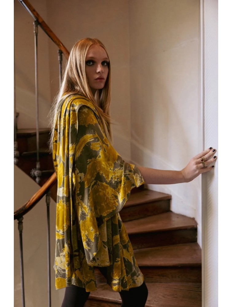 NIDODILEDA Verity Shawl Printed Mustard