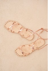 MANEBÌ Leather women's sandals - Hollywood - Rose Gold