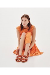 'ESIOT Buckle | APERI Terracotta monochrome flat women's slides